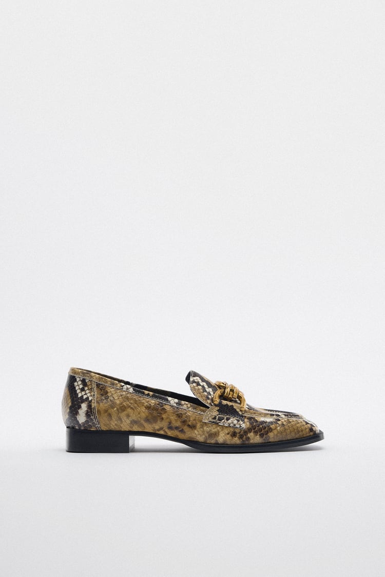 ANIMAL PRINT LEATHER MOCCASINS