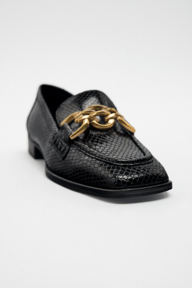 ANIMAL PRINT LEATHER MOCCASINS 