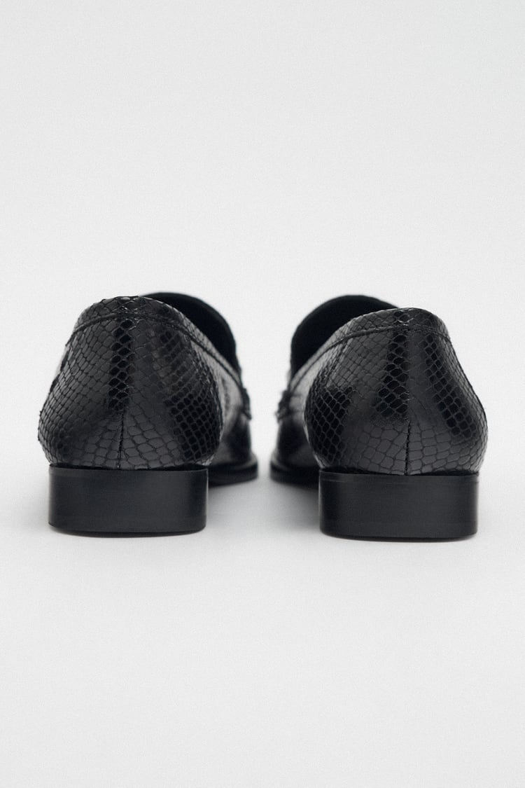 ANIMAL PRINT LEATHER MOCCASINS 