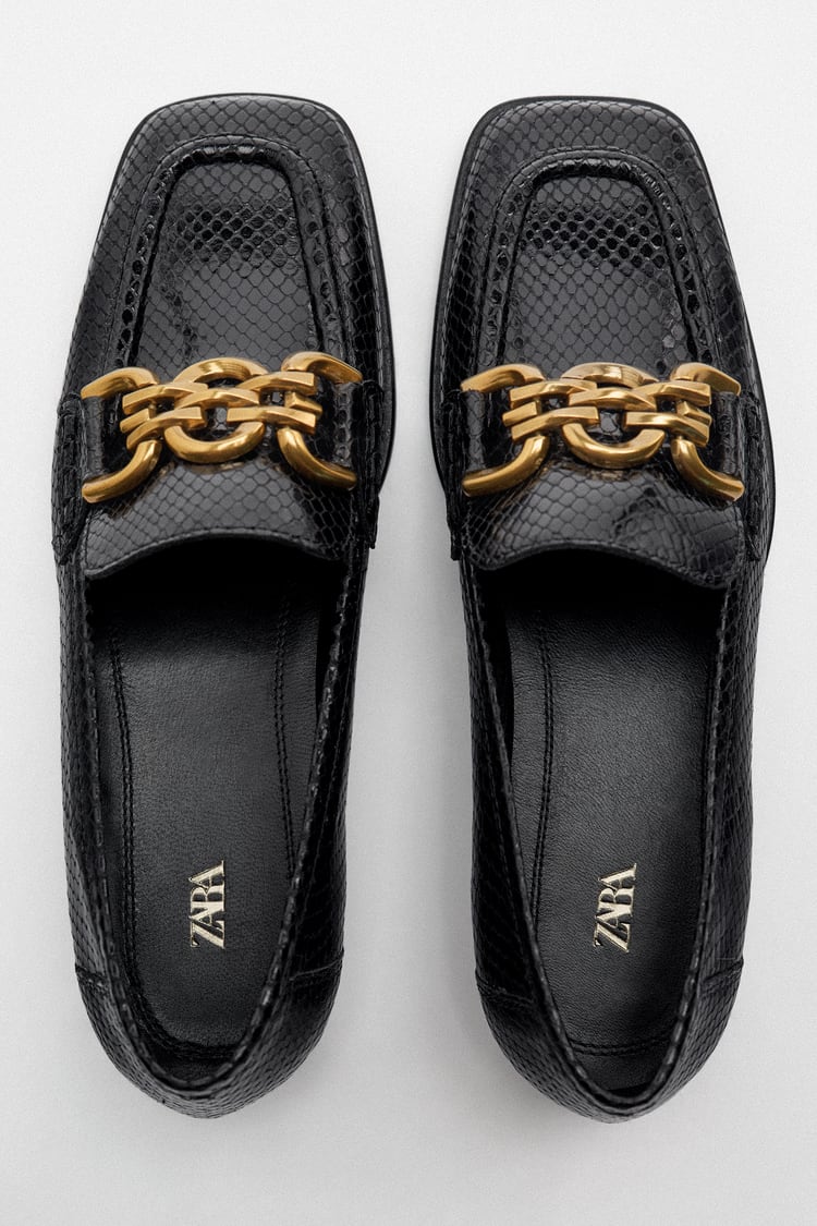 ANIMAL PRINT LEATHER MOCCASINS 